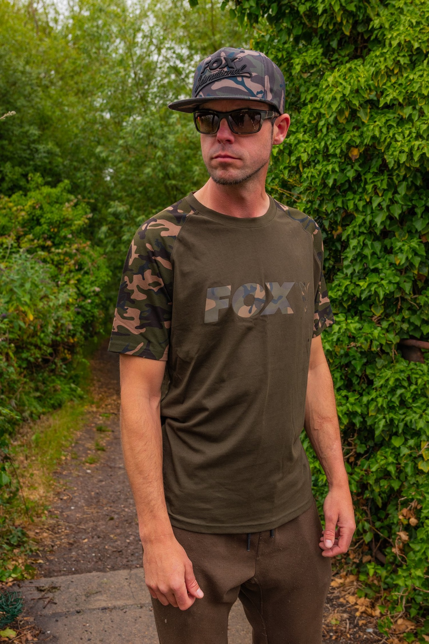 T Shirt Fox Raglan Manche Camo Carptour